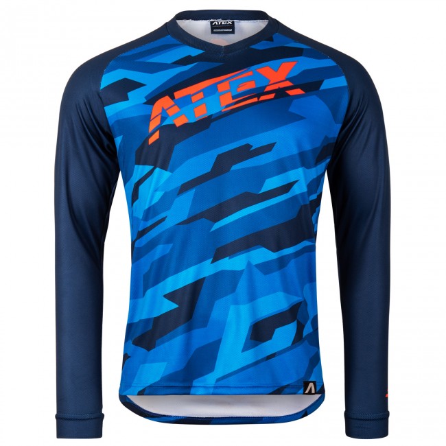 Detský cyklistický dres TRAIL modrý
