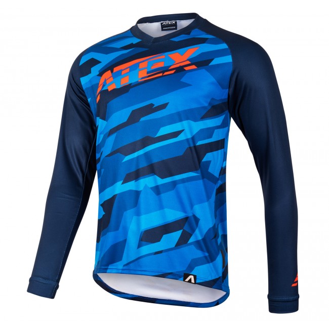 Detský cyklistický dres TRAIL modrý