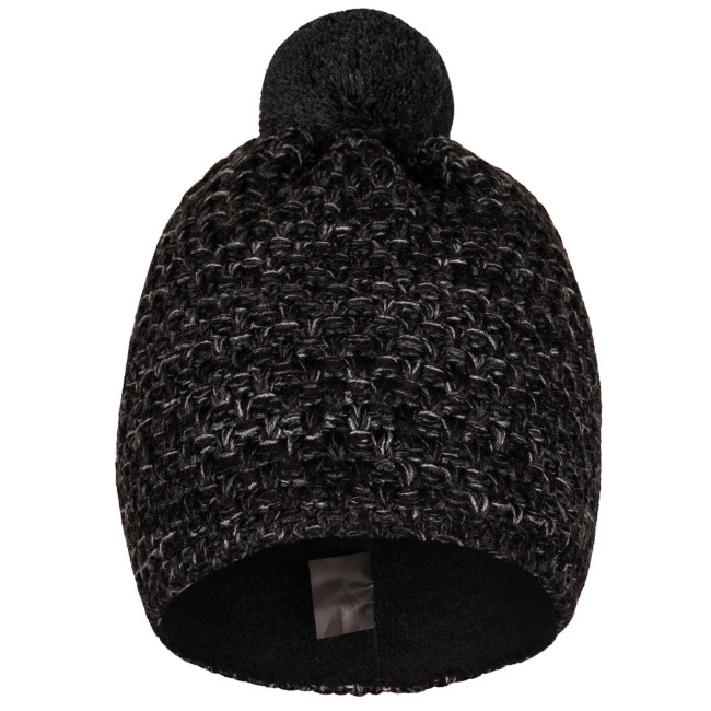Pletená čiapka KNIT, čierna-melange