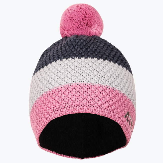 Dámska pletená čiapka KNIT pink stripe