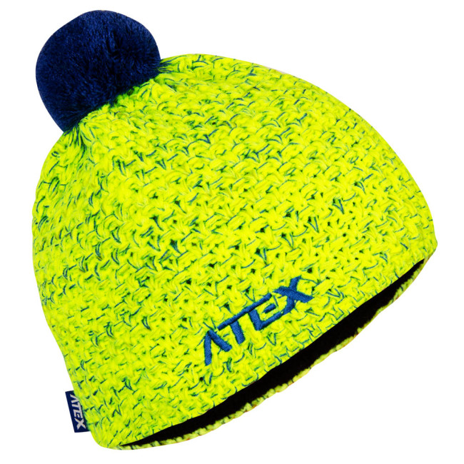 Pletená čiapka KNIT neon-žltá-melange
