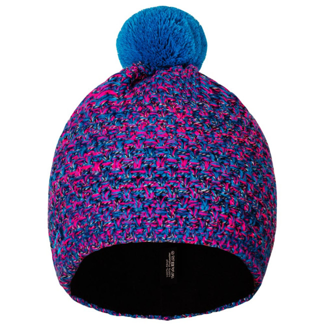 Pletená čiapka KNIT tyrkysovo-ružová melange