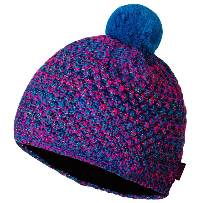 Pletená čiapka KNIT tyrkysovo-ružová melange