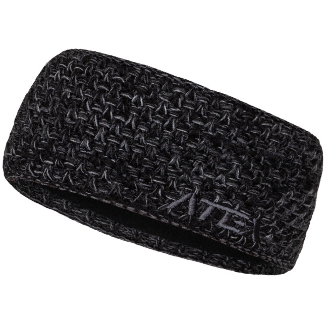 Pletená čelenka KNIT čierna-melange