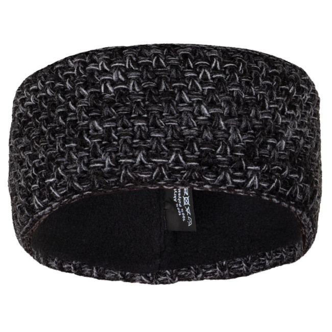 Pletená čelenka KNIT čierna-melange