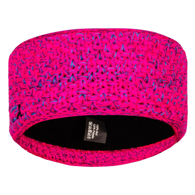 Pletená čelenka KNIT neon-ružová-melange