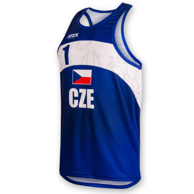 Beachvolejbalový dres PŘEMEK, modrý