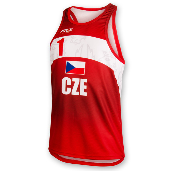 Beachvolejbalový dres PŘEMEK, červený