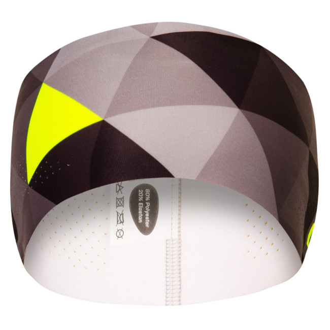 Bežecká široká čelenka GRID šedá/fluo