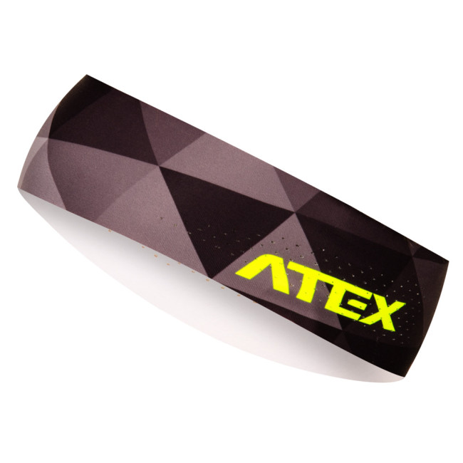 Atletická úzka čelenka GRID šedá/fluo