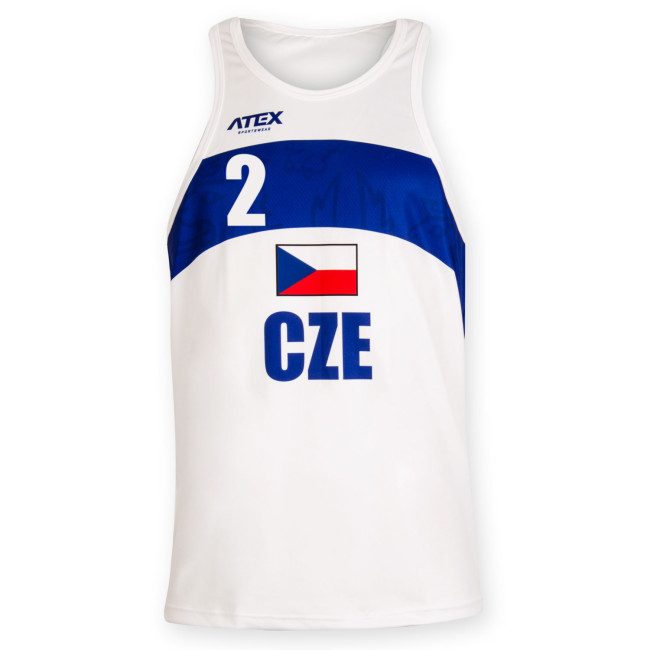 Beachvolejbalový dres PŘEMEK, biely #2