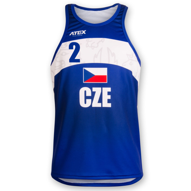 Beachvolejbalový dres PŘEMEK, modrý #2