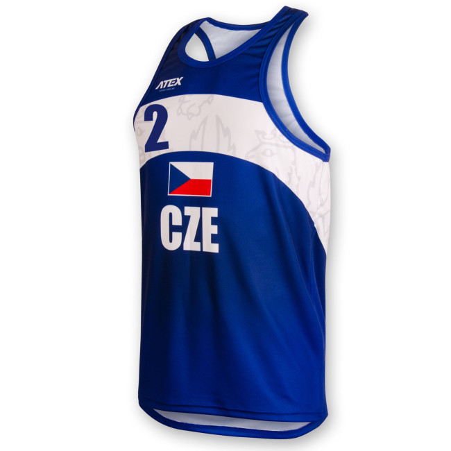 Beachvolejbalový dres PŘEMEK, modrý #2