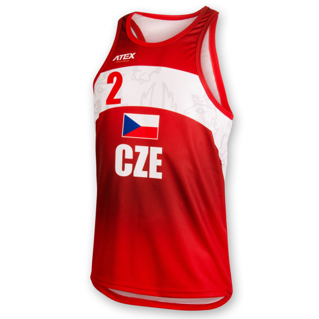 Beachvolejbalový dres PŘEMEK, červený #2
