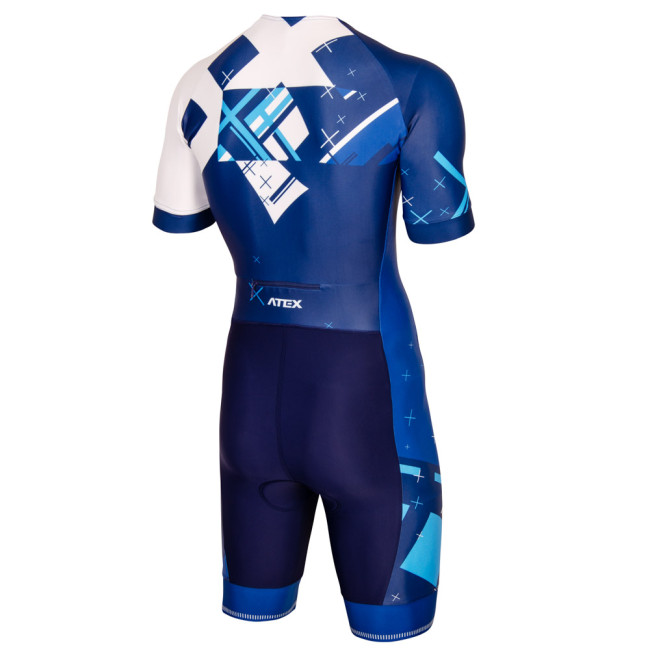 Triatlonová kombinéza CROSS BLUE s krátkymi rukávmi