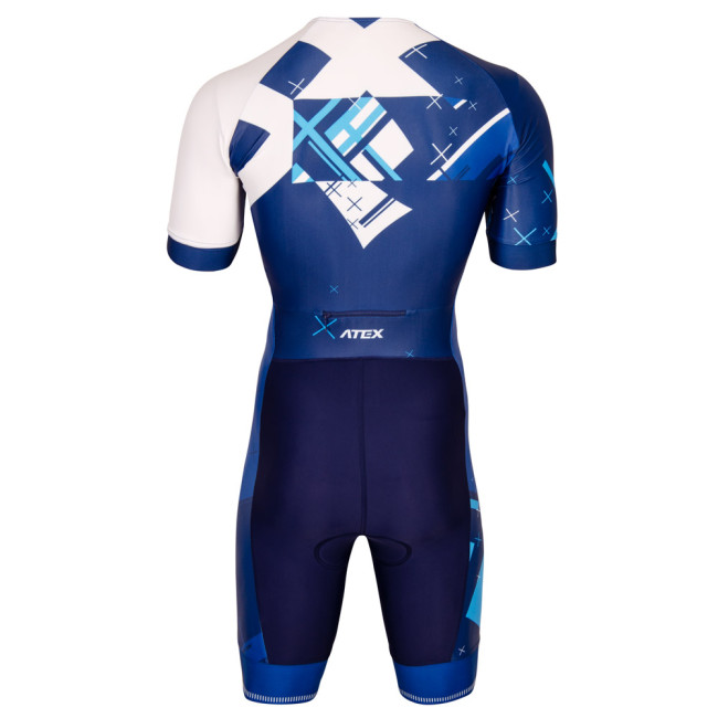 Triatlonová kombinéza CROSS BLUE s krátkymi rukávmi
