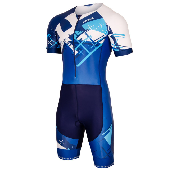 Triatlonová kombinéza CROSS BLUE s krátkymi rukávmi