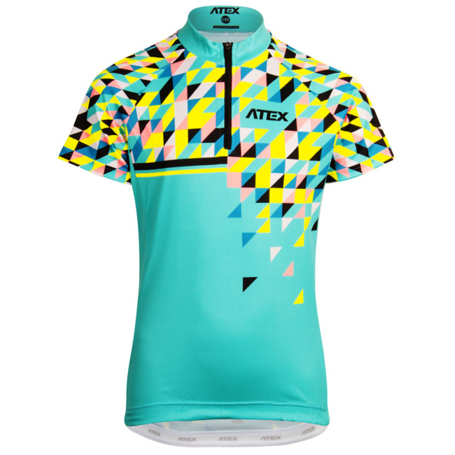Detský cyklistický dres SATO, tyrkysový