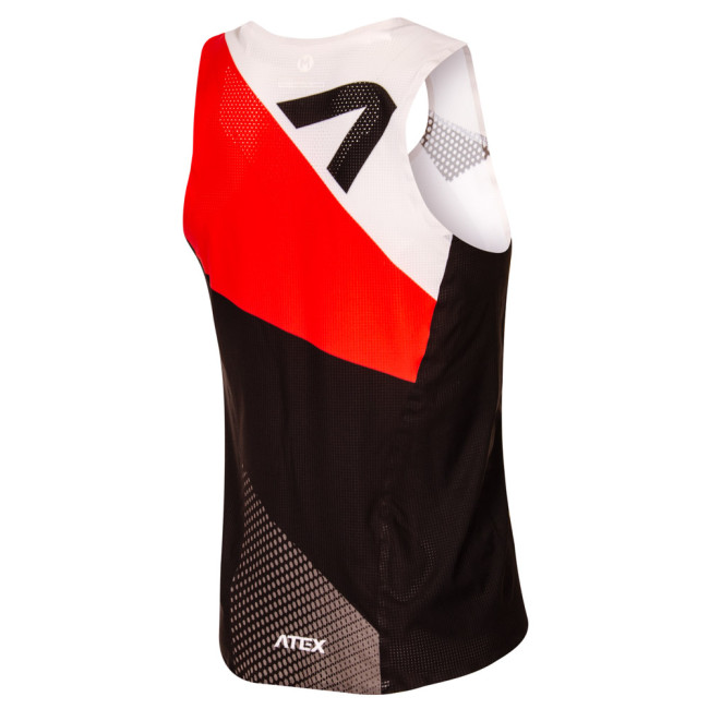 Atletický dres bez rukávov REVOLT RED, lepený