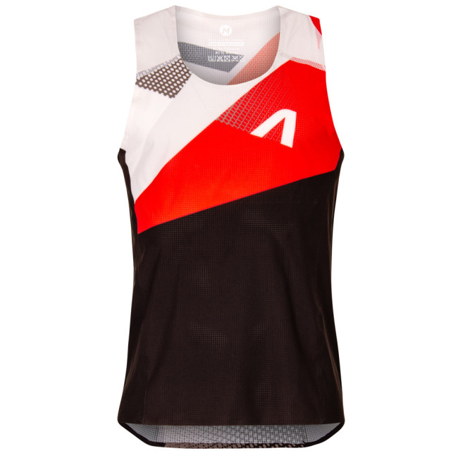 Atletický dres bez rukávov REVOLT RED, lepený