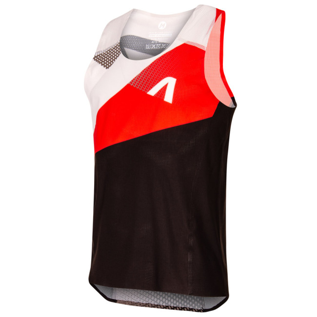 Atletický dres bez rukávov REVOLT RED, lepený