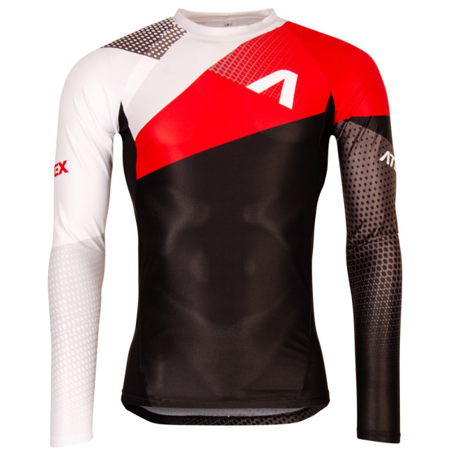 Priliehavý atletický dres s dlhými rukávmi REVOLT RED