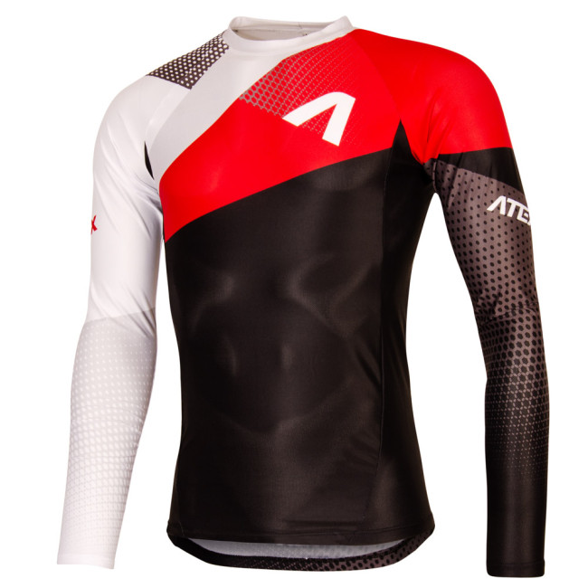 Priliehavý atletický dres s dlhými rukávmi REVOLT RED